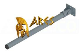ARES ARGU5 - SOPORTE BARRA GUARDABARROS 700X42 BASE RECTANGULAR