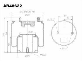 ARES AR48622 - FUELLE SUSPENCIÓN (PIS. METALICO) EQUI. 4571NP02