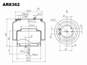 ARES AR8362 - FUELLE SUSPENCIÓN (PIS. PLÁSTICO) EQUI. 836NP10