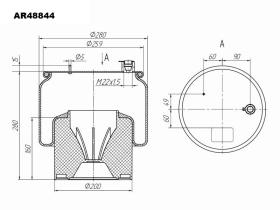 ARES AR617340 - FUELLE SUSPENSIÓN (PIS. METÁLICA)  EQUI. 6700NP02