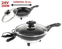 ARES ARCU4 - SARTÉN ELÉCTRICA PARA VEHÍCULOS 20CM X 4CM 250W 24V